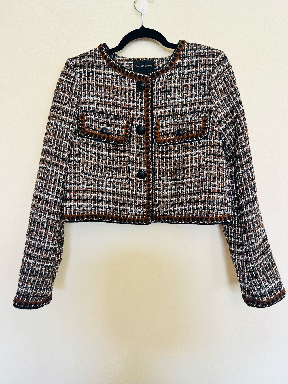 Christian Lacroix Tweed Pattern Evening Jacket NWT